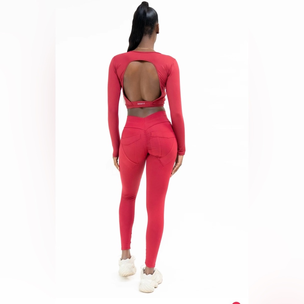 Blue body Brazil Cabernet Sauvignon Bum Bum Pocket Leggings Set